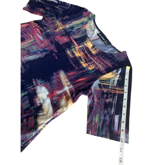 Nina Leonard Womens Abstract Print Swing Dress With Pockets Size Small - Picture 6 of 12